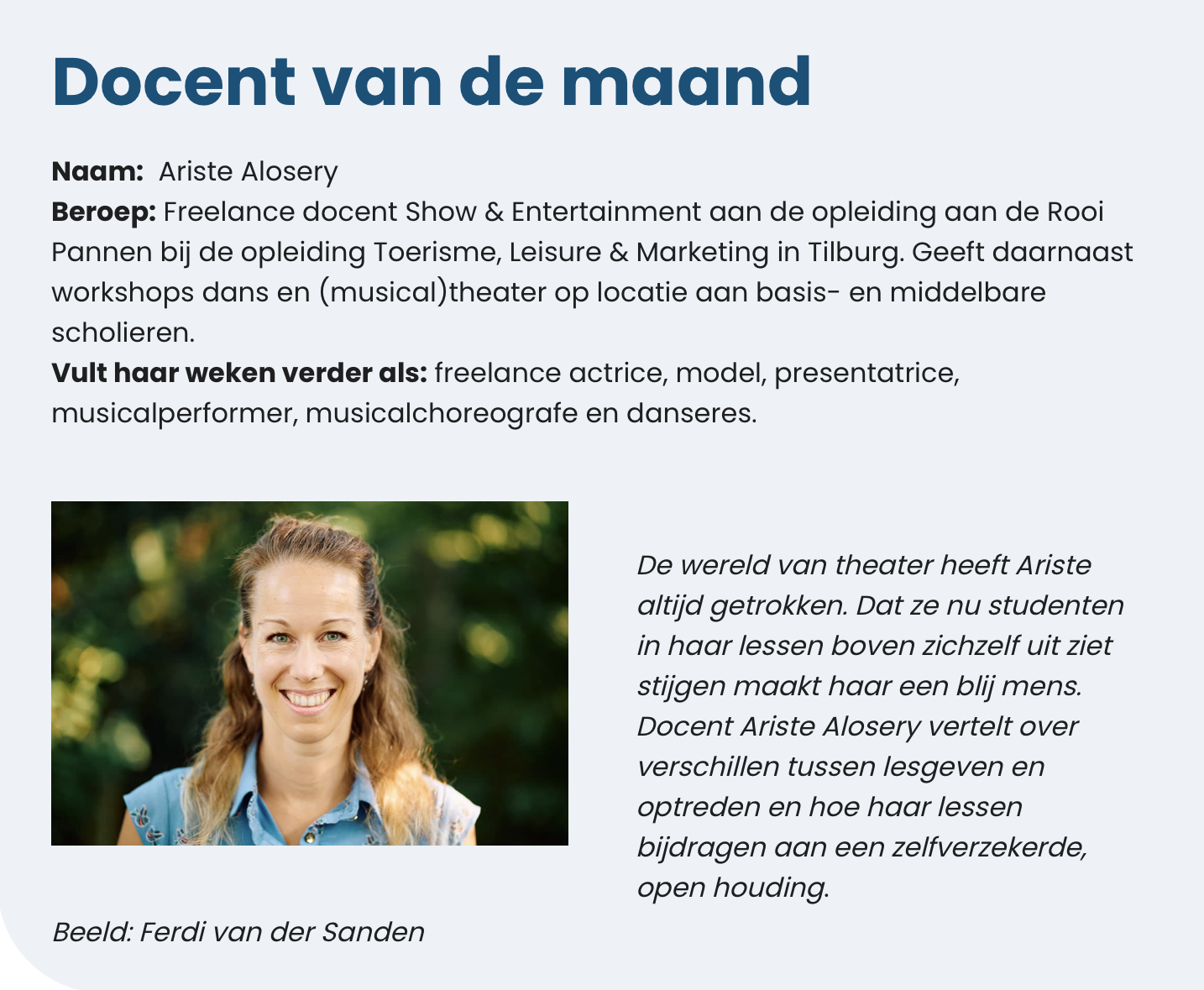 Docent van de Maand | AAlosery